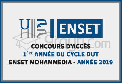 concours 1ère année cycle DUT ENSET Mohammedia 2019