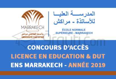 concours Cycle Licence Education CLE DUT ENS Marrakech 2019