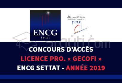 concours Licence Professionnelle Gestion, Comptabilité Finance ENCG Settat 2019
