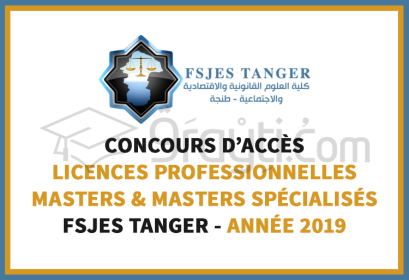 concours Licences Professionnelles Masters Recherche Masters Spécialisés FSJES Tanger 2019