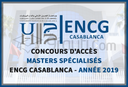 concours Masters Spécialisés ENCG Casablanca 2019