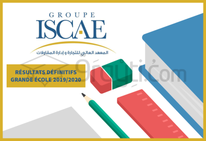 résultats définitifs, concours d’accès 1ère année Grande École ISCAE 2019-2020