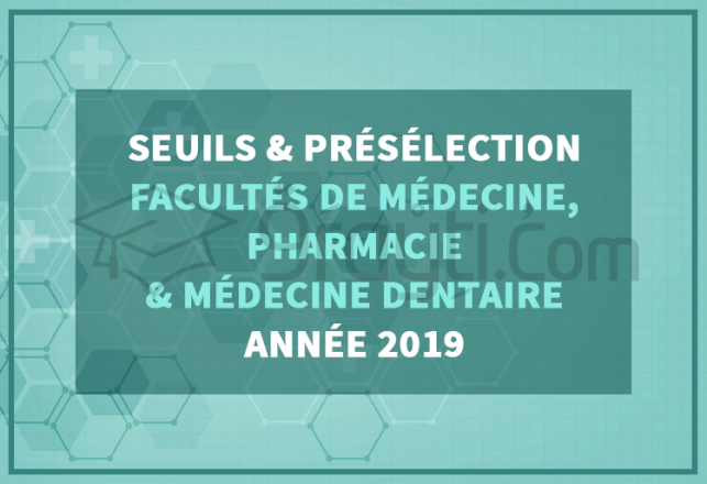 seuils listes candidats présélectionnés concours FMP FMD 2019
