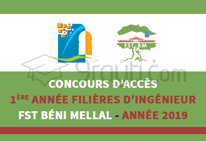 concours 1ère année filières ingénieur FST Béni Mellal 2019