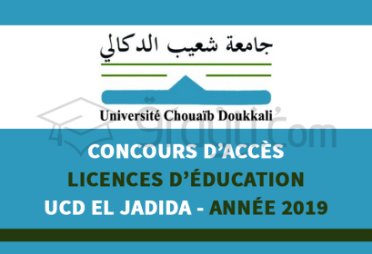concours Licences Education Université Chouaïb Doukkali El Jadida 2019