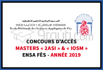concours Master 2ASI Master IOSM ENSA Fès 2019