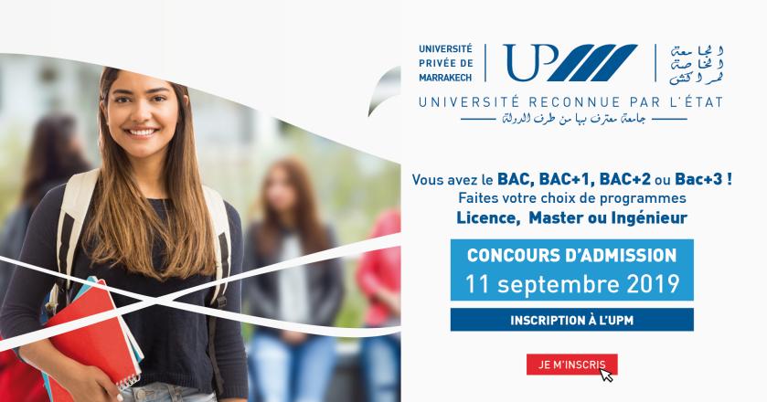 Concours d'admission à l'UPM - Mercredi 11 Septembre 2019