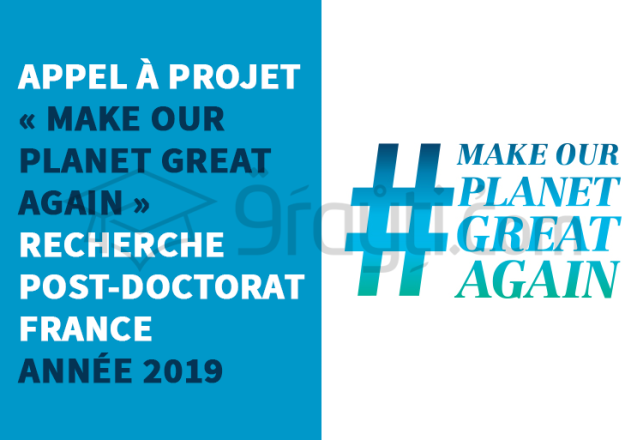 appel à projet Make Our Planet Great Again recherches post-doctorales France 2019