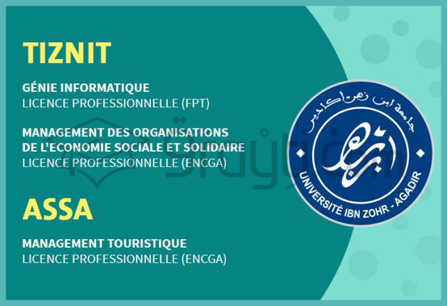 offre formation licences professionnelles Université Ibn Zohr UIZ Tiznit Assa 2019-2020