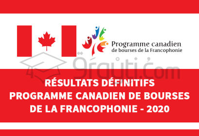résultats définitifs Programme Canadien Bourses Francophonie PCBF campagne 2020