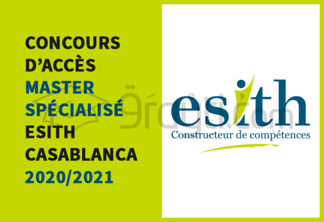 concours accès cycle Master Spécialisé ESITH Casablanca 2020