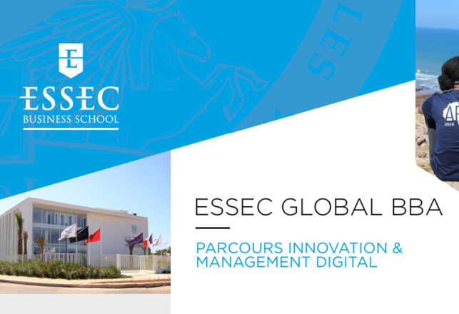 ESSEC nouveau parcours innovation management digital Global BBA