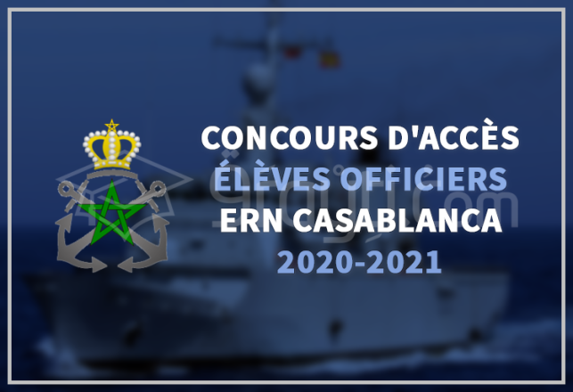 concours accès cycle élèves officiers ERN Casablanca 2020-2021
