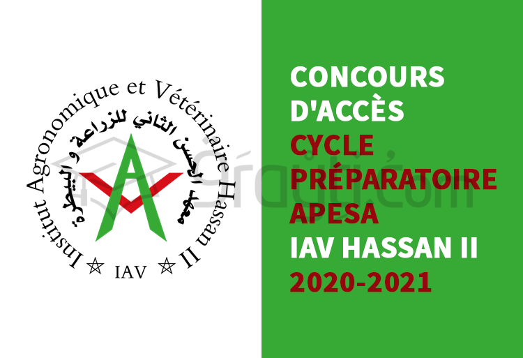 concours accès cycle préparatoire APESA IAV Hassan 2 2020-2021