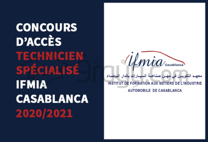 concours accès cycle Technicien Spécialisé IFMIA Casablanca 2020