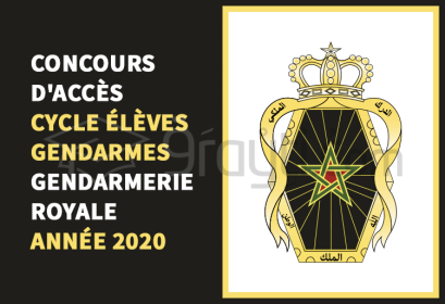 concours accès cycle Élèves Gendarmes Gendarmerie Royale 2020