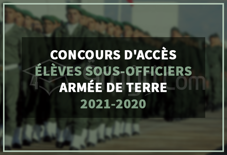 concours accès cycle élèves sous-officiers armée terre 2020-2021