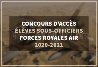 concours accès cycle élèves sous-officiers forces royales air 2020-2021