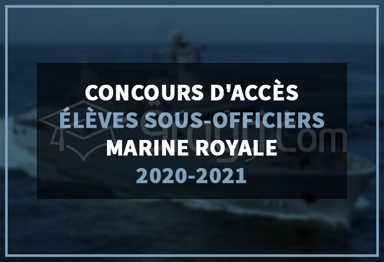 concours accès cycle élèves sous-officiers marine royale 2020-2021