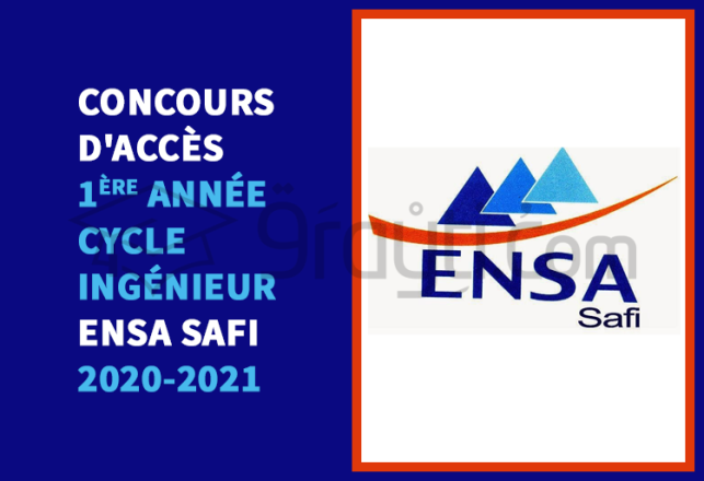 concours accès 1ère année cycle ingénieur ENSA Safi 2020-2021