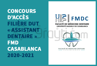 concours accès DUT Assistant Dentaire FMD Casablanca 2020-2021