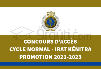 concours accès cycle normal IRAT Kénitra promotion 2021-2023