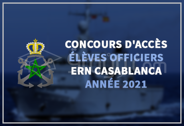 concours accès cycle Élèves Officiers ERN Casablanca 2021