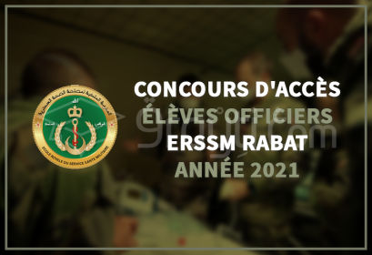 concours accès cycle des Élèves Officiers ERSSM Rabat 2021