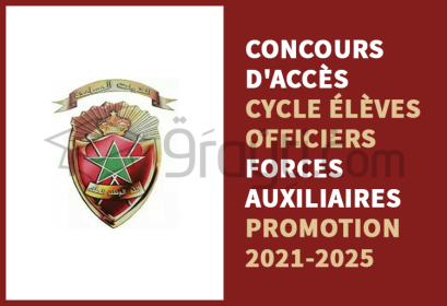 concours accès cycle élèves officiers forces auxiliaires promotion 2021-2025