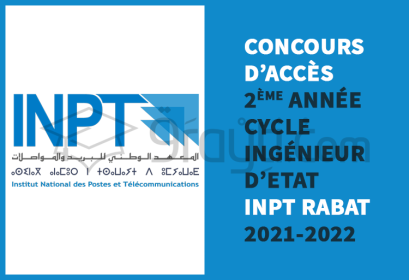 concours accès 2ème année cycle ingénieur Etat INPT Rabat 2021-2022