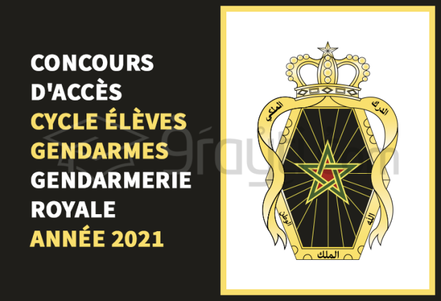 concours accès cycle Élèves Gendarmes Gendarmerie Royale 2021