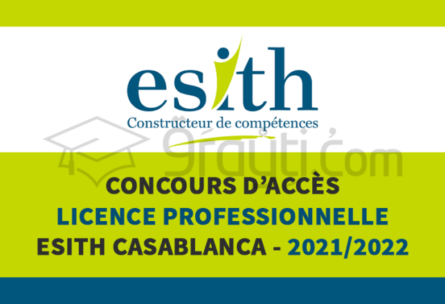 concours accès cycle Licence Professionnelle ESITH Casablanca 2021-2022