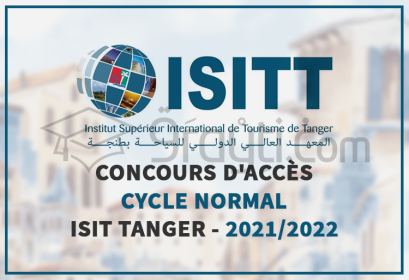 concours accès cycle normal ISIT Tanger ISITT 2021-2022