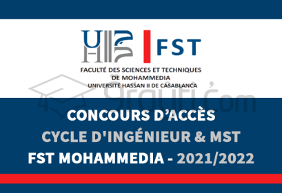 concours accès cycle ingénieur Master Sciences Techniques FST Mohammedia 2021-2022