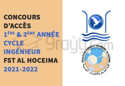 concours accès 1ère 2ème année cycle ingénieur FST Al-Hoceima 2021-2022