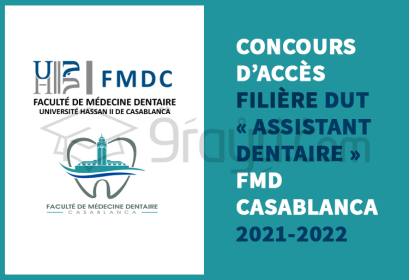 concours accès DUT Assistant Dentaire FMD Casablanca 2021-2022