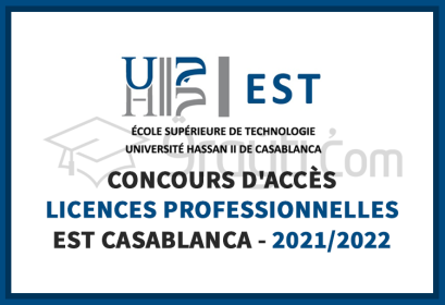 concours accès Licences Professionnelles EST Casablanca 2021-2022