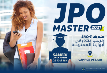 Journée Portes Ouvertes Masters Université Internationale Rabat Samedi 09 Octobre 2021