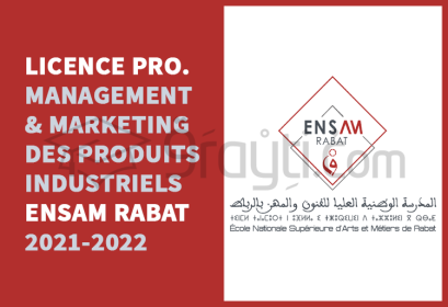Licence Professionnelle Management Marketing Produits Industriels ENSAM Rabat 2021-2022