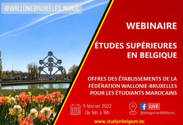 webinaire information études supérieures Belgique