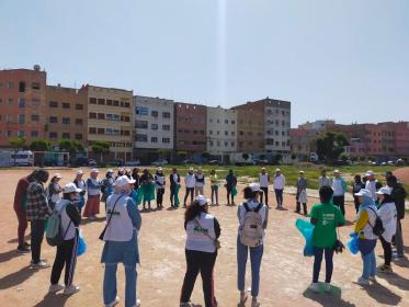 opération collecte déchets Quartier Khalil Hay Mohammadi, Casablanca Forêt Mayssane Bouskoura
