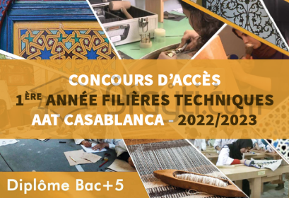 concours accès 1ère année filières techniques AAT Casablanca 2022-2023