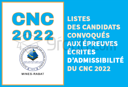listes candidats convoqués épreuves écrites CNC 2022