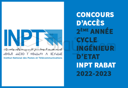 concours accès 2ème année cycle ingénieur d'Etat INPT Rabat 2022-2023