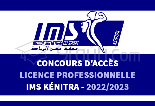 concours accès Licence Professionnelle IMS Kénitra 2022-2023
