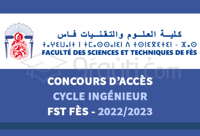 concours accès cycle ingénieur FST Fès 2022-2023