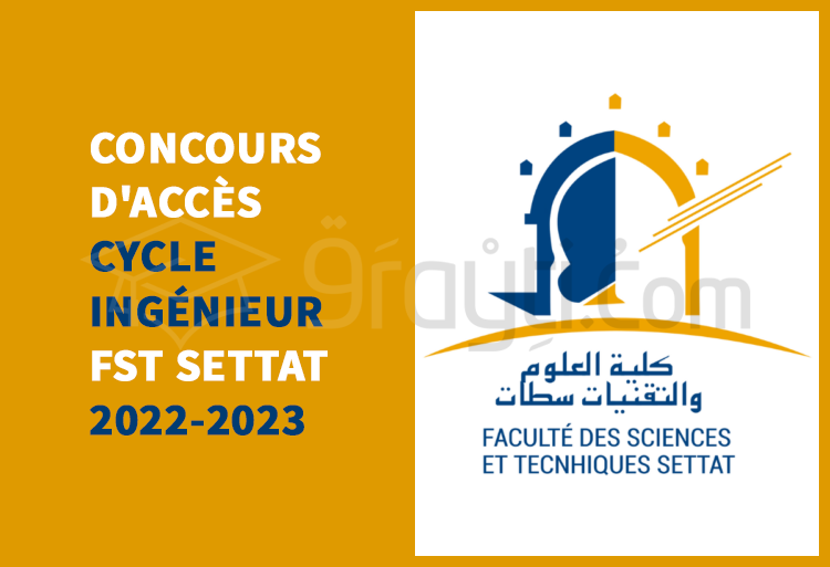 concours accès cycle ingénieur FST Settat 2022-2023