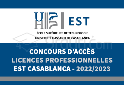 concours accès Licences Professionnelles EST Casablanca 2022-2023