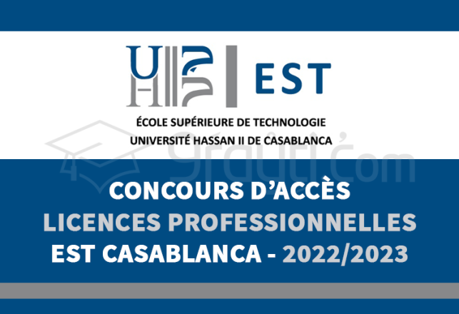 concours accès Licences Professionnelles EST Casablanca 2022-2023