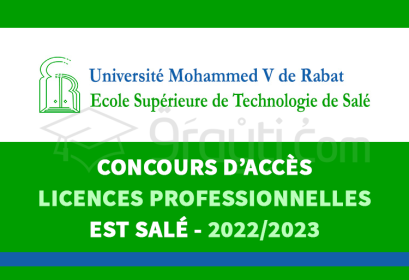 concours accès Licences Professionnelles EST Salé 2022-2023